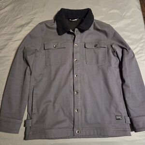 Men's Gray Jacket with Black Collar